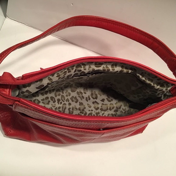 Perlina Red Leather Handbag - Picture 3 of 6